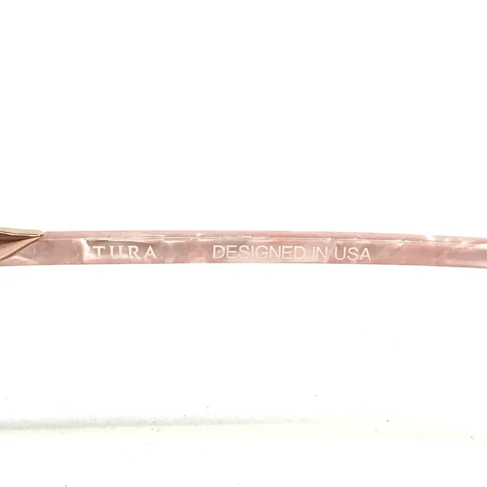 Tura Eyeglasses Frames R238 DGN Dark Gunmetal Rose Gold Crystals 59-18-145